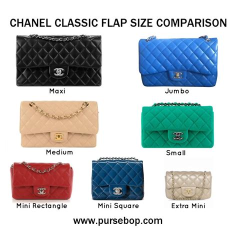 chanel flap bag size comparison chart|Chanel small vs medium flap.